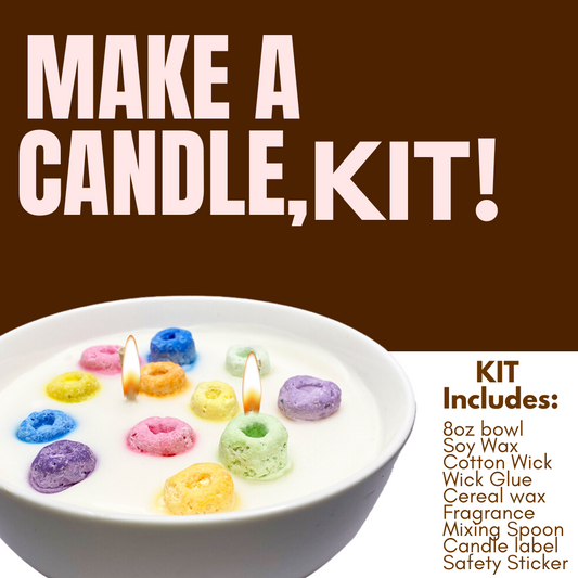 DIY Candle Making Kit- Fruit Loop Cereal Bowl