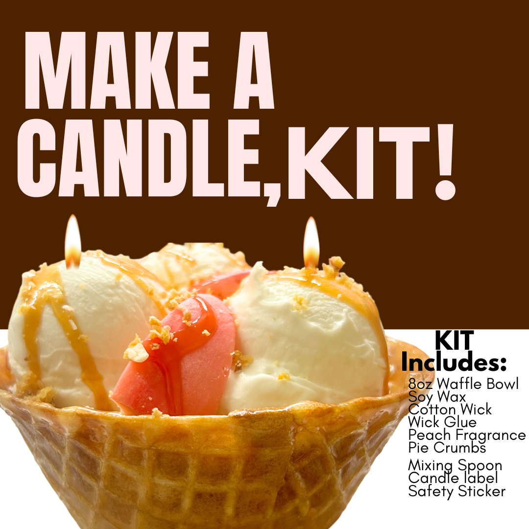 DIY Candle Making Kit- Peach Cobbler Ice Cream