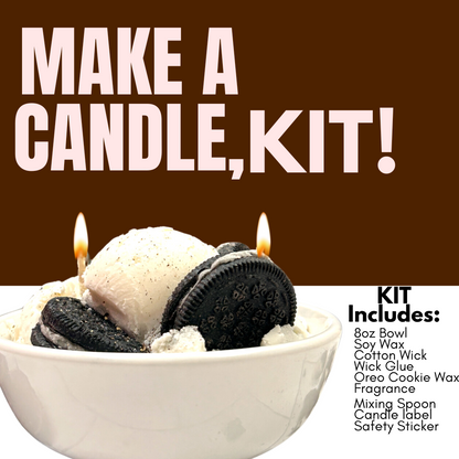 DIY Candle Making Kit- Cookies N Cream Ice Cream Bowl