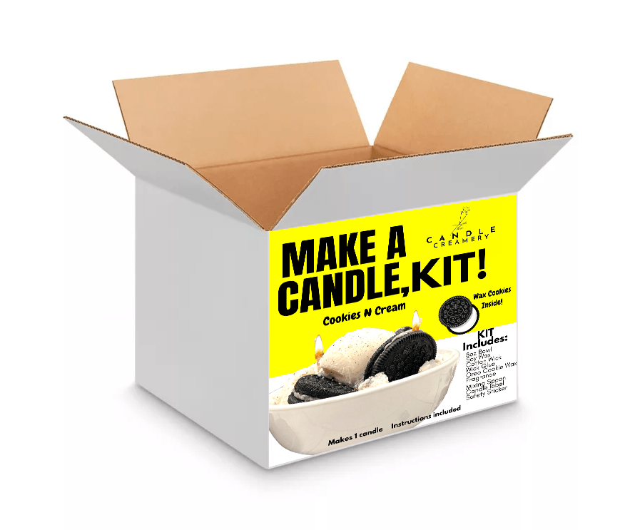 DIY Candle Making Kit- Cookies N Cream Ice Cream Bowl - Sheamakery