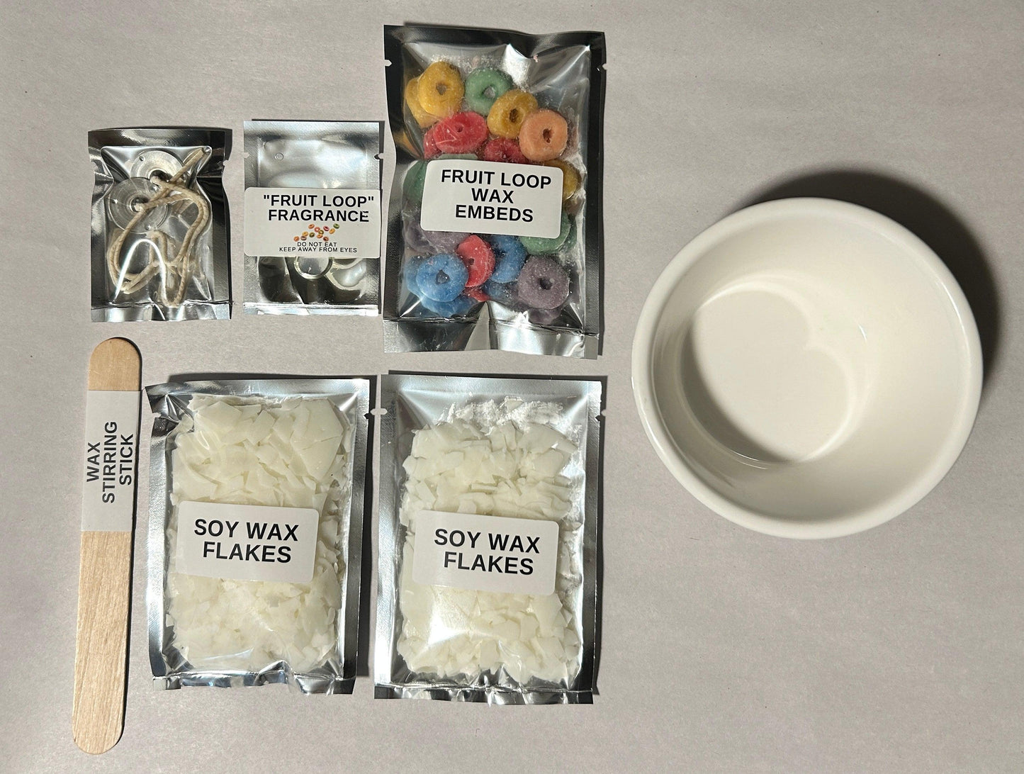 DIY Candle Making Kit- Fruit Loop Cereal Bowl - Sheamakery