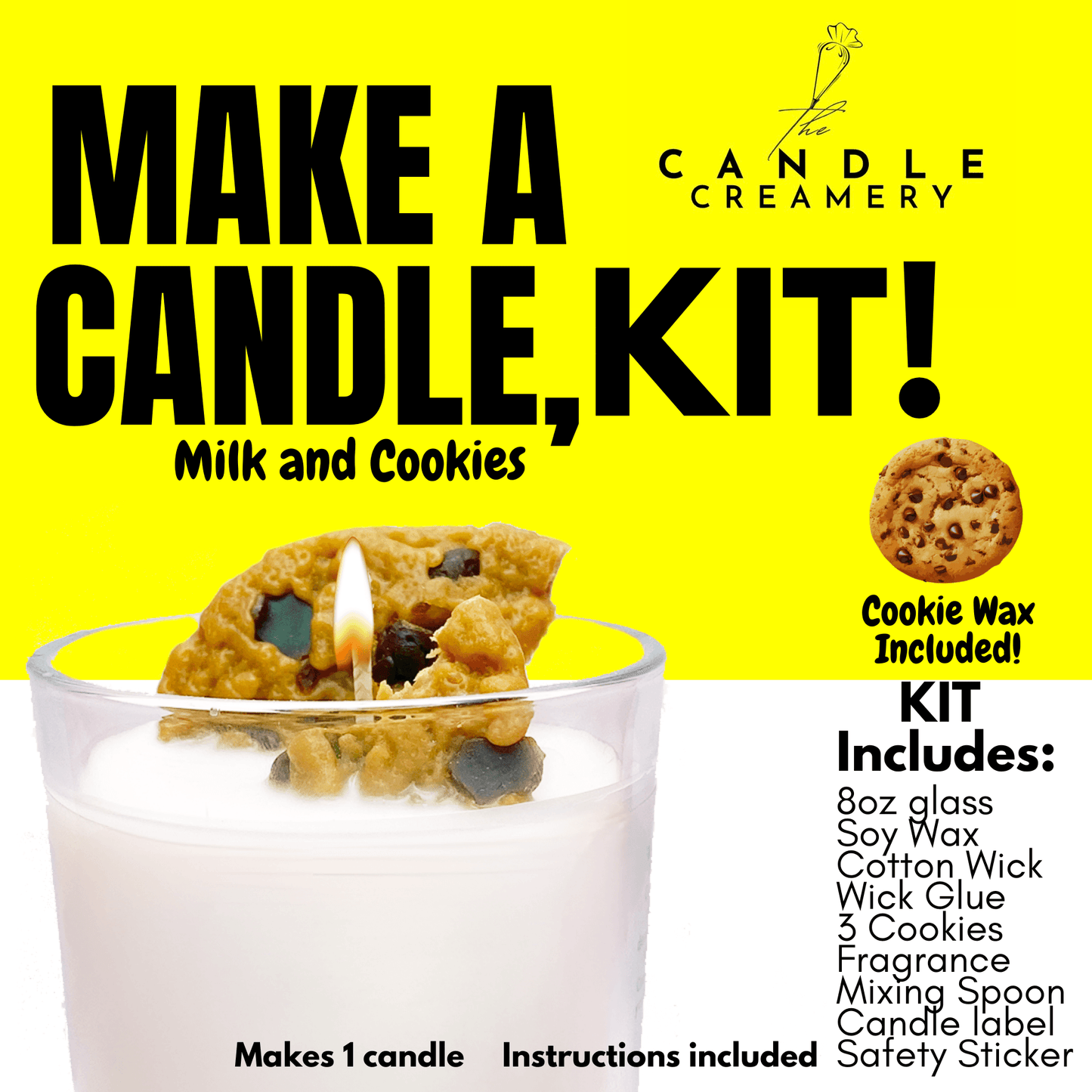 DIY Candle Making Kit- Milk & Cookies - Sheamakery