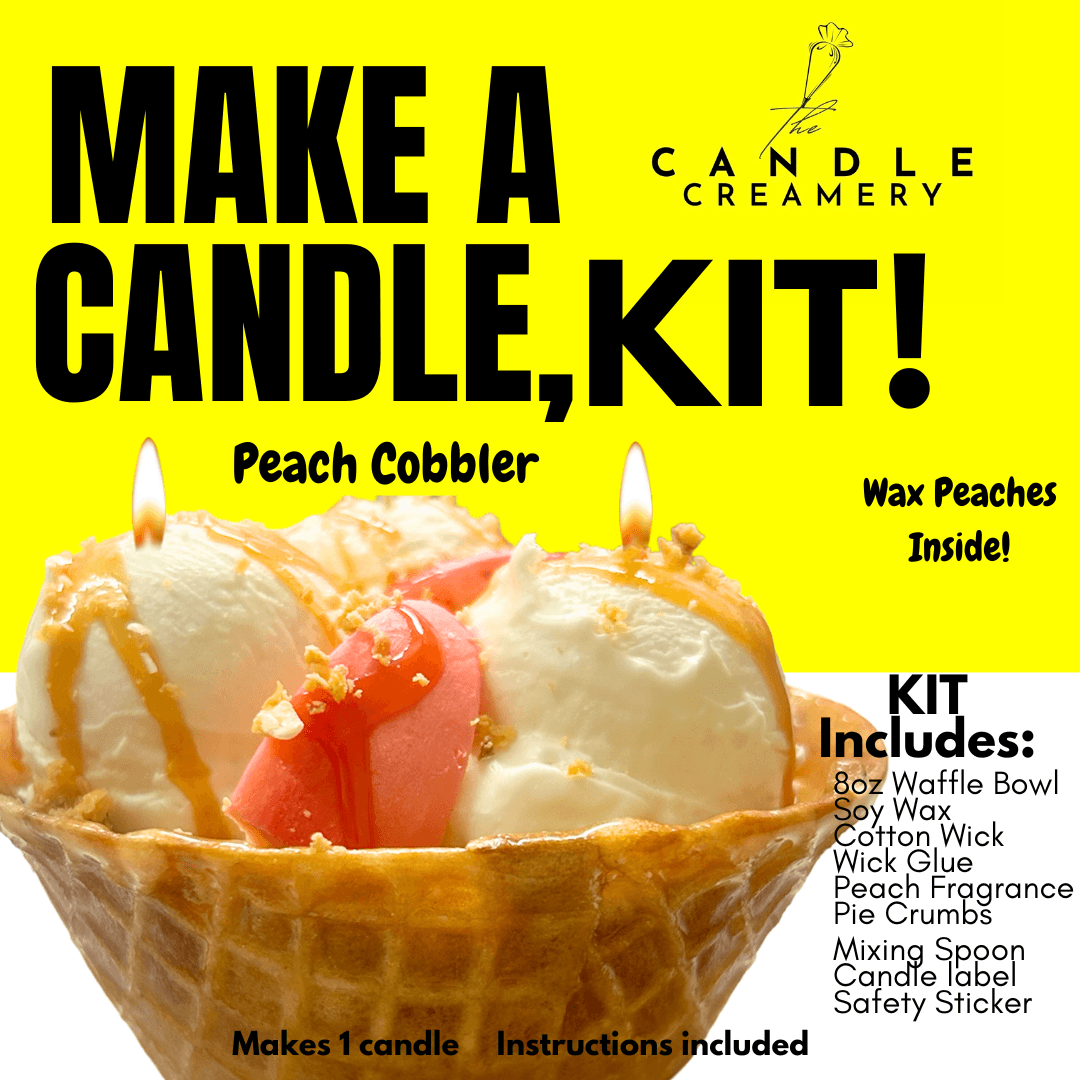 DIY Candle Making Kit- Peach Cobbler Ice Cream - Sheamakery